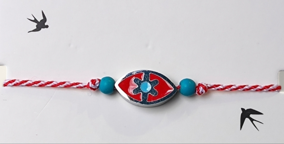 Μαρτάκι σε σχήμα ματιού από ανοξείδωτο ατσάλι σε χρώμα ασημί SSM09s