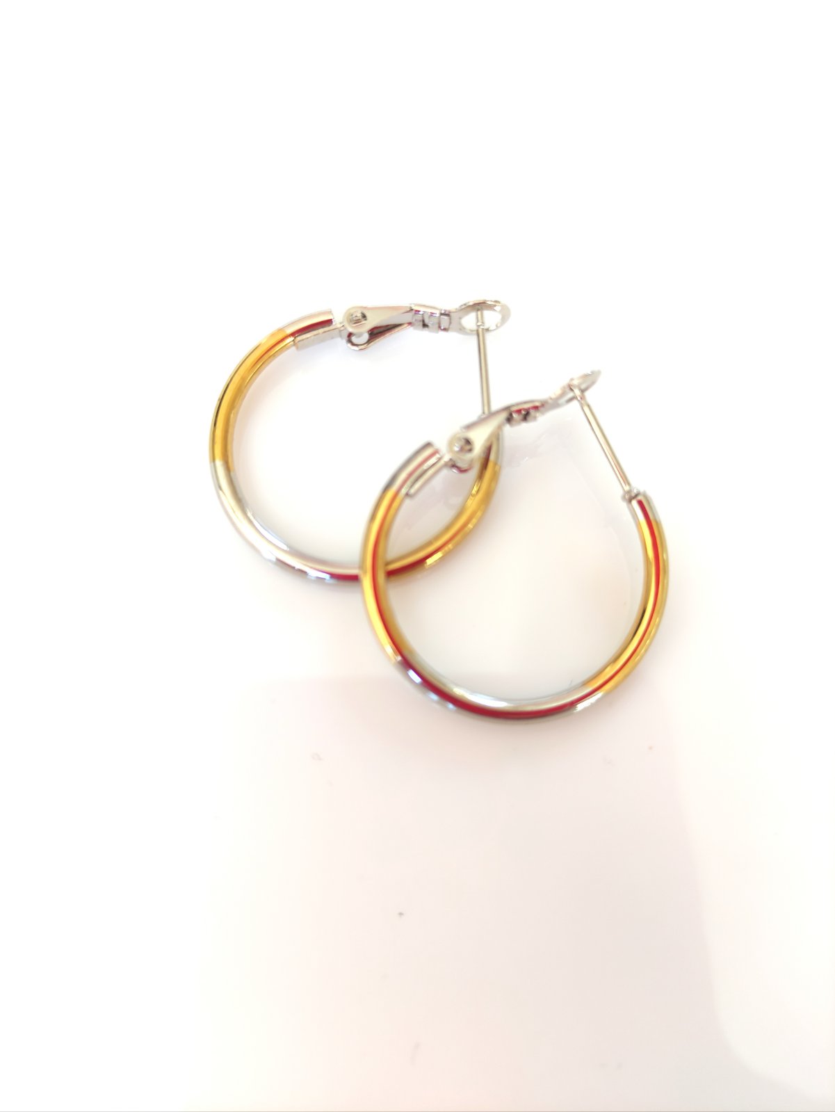 Ατσάλινοι κρίκοι σε χρώμα χρυσό και ασημί SSE27