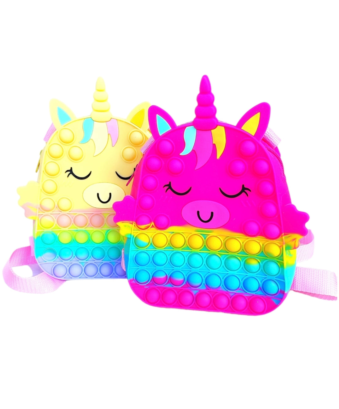 Παιδικό τσαντάκι πλάτης unicorn από σιλικόνη σε χρώμα φούξια SSC04f