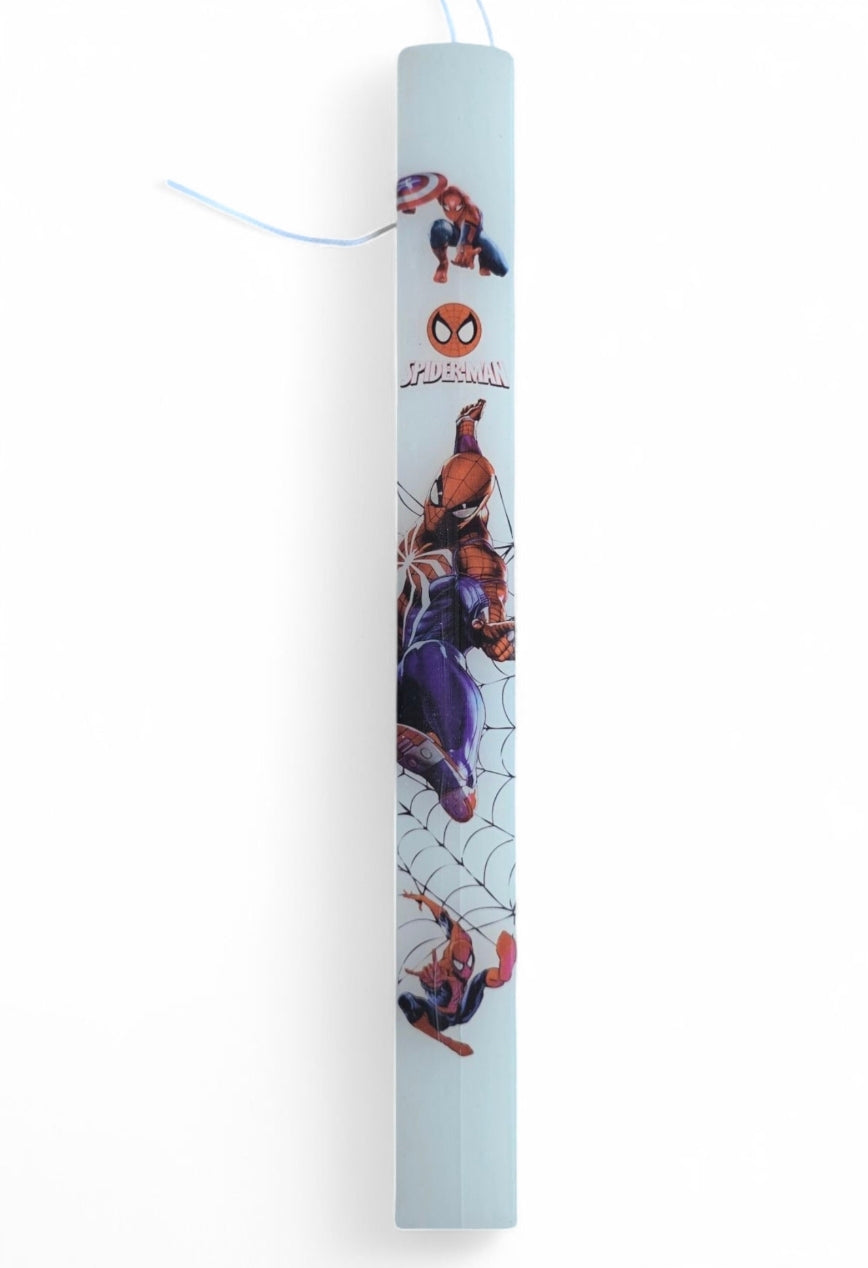 Χειροποίητη λαμπάδα με σχέδιο Spiderman SSL112
