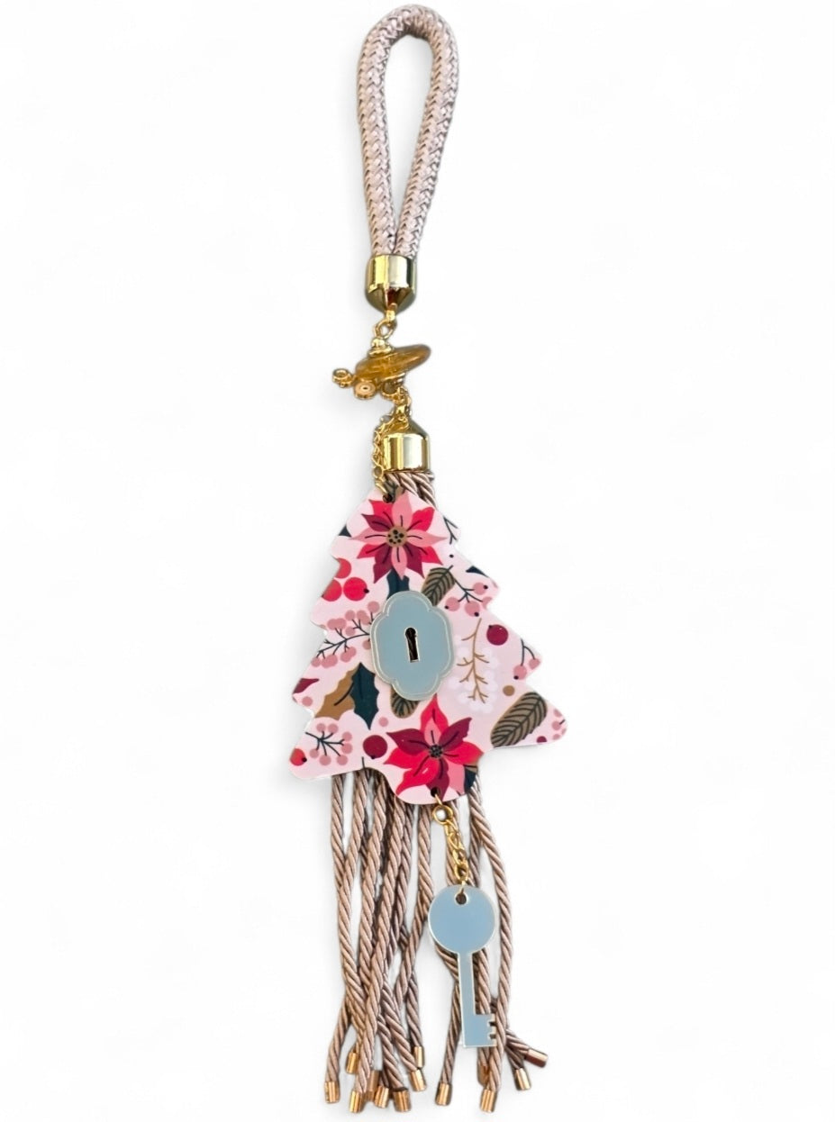 Χειροποίητο κρεμαστό γούρι δέντρο με κλειδί SSG98tr