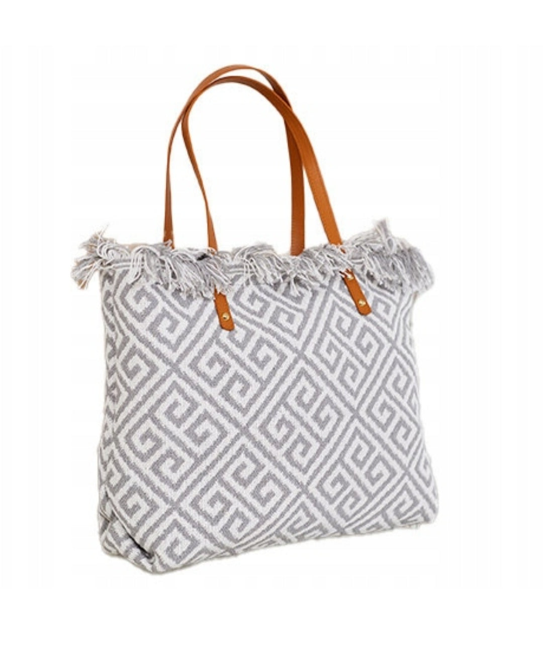 Τσάντα θαλάσσης μεγάλου μεγέθους σε γκρί χρώμα  SSB09g