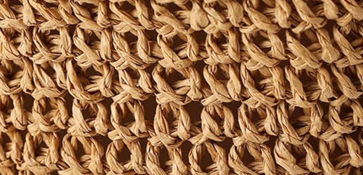 Γυναικεία ψάθινη τσάντα ώμου σε σκούρο μπεζ χρώμα  SSB15