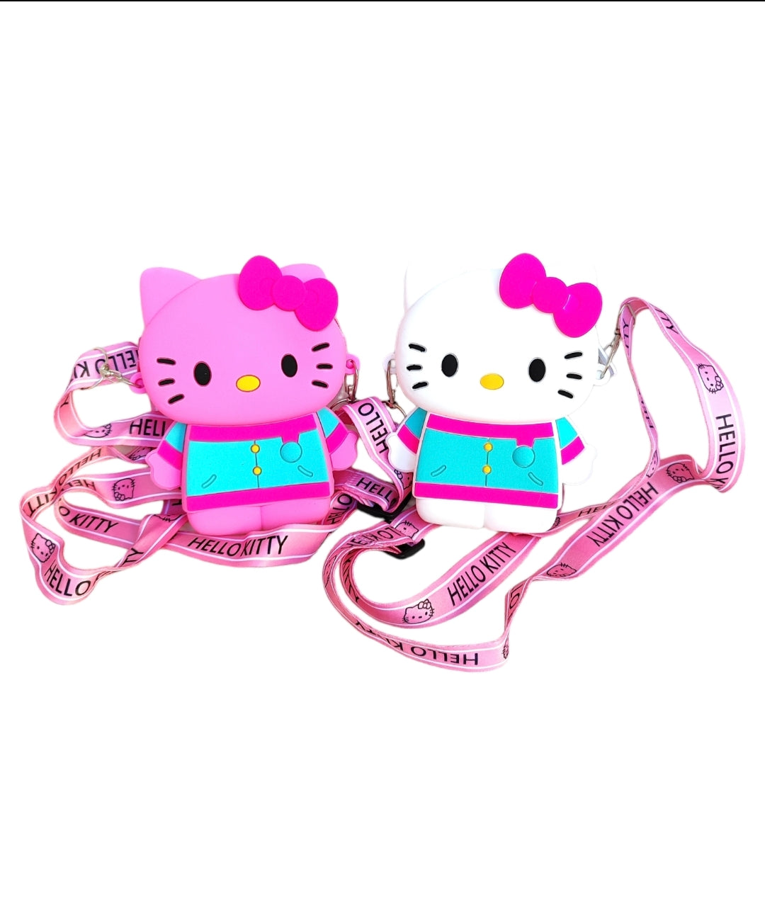 Παιδικό τσαντάκι Hello Kitty από σιλικόνη με χιαστί λουράκι σε χρώμα λευκό SSC03w