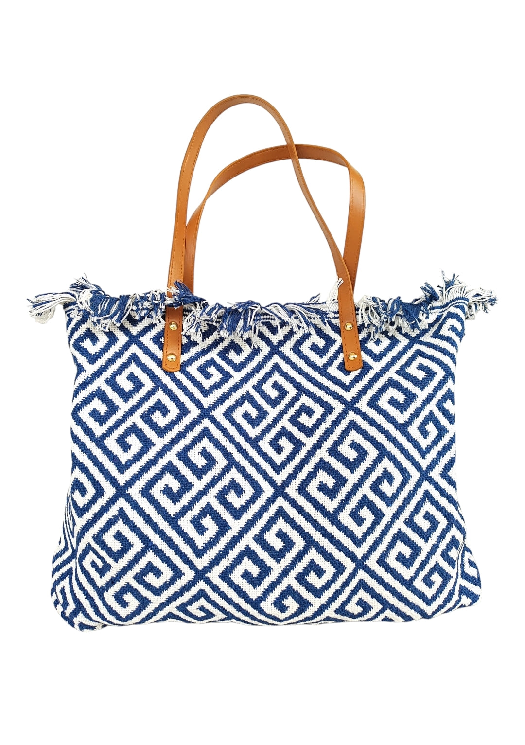 Τσάντα θαλάσσης μεγάλου μεγέθους σε μπλέ navy χρώμα  SSB09bl