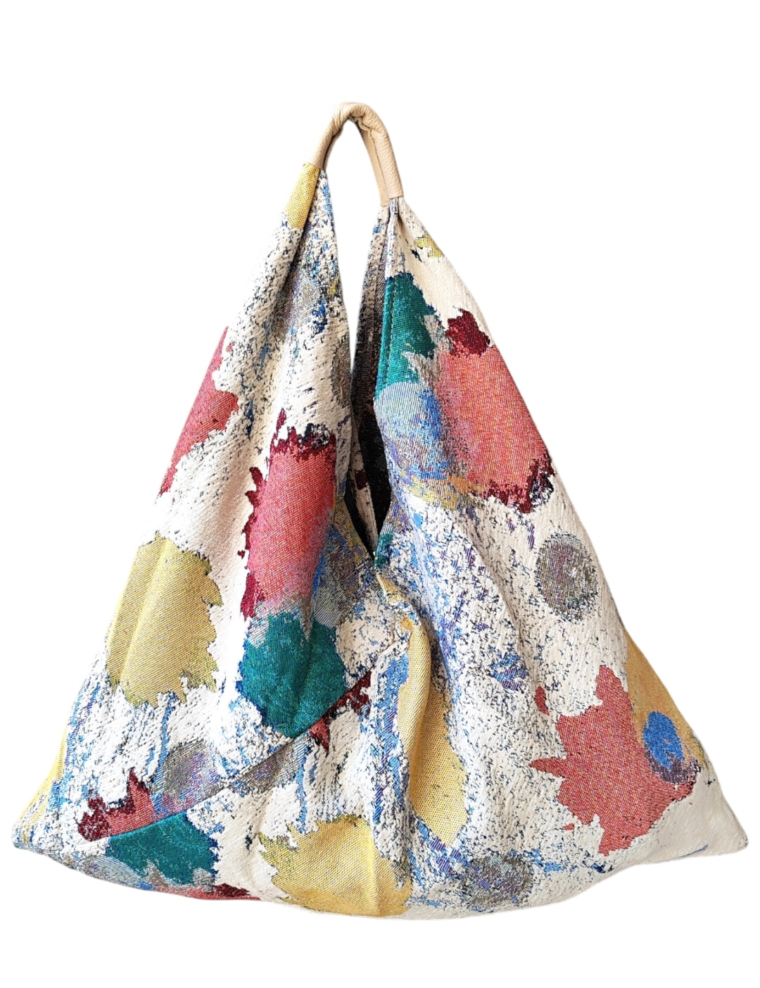 Γυναικεία υφασμάτινη τσάντα ώμου πολύχρωμη μαζί με πορτοφολακι/νεσεσερ SSB16col