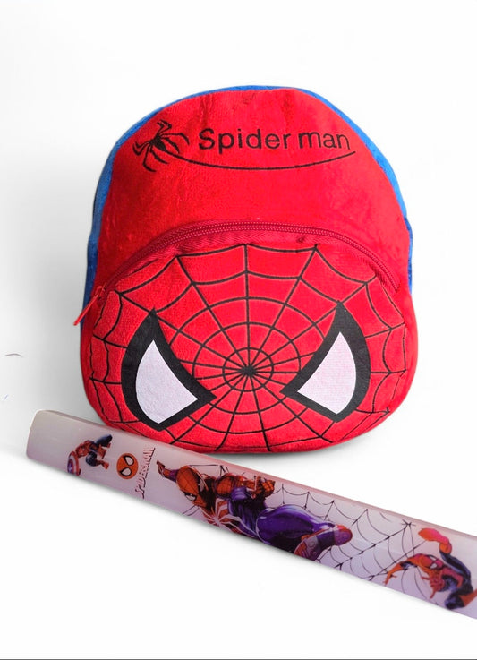Χειροποίητη λαμπάδα Spiderman μαζί με λούτρινο τσαντάκι πλάτης SSL91