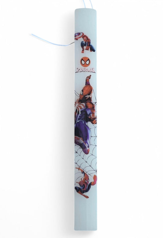 Χειροποίητη λαμπάδα με σχέδιο Spiderman SSL112