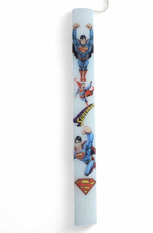 Χειροποίητη λαμπάδα με σχέδιo Superman SSL111