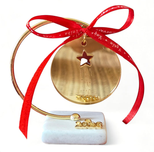 Χειροποίητο επιτραπέζιο γούρι υγεία τύχη αγάπη SSG90