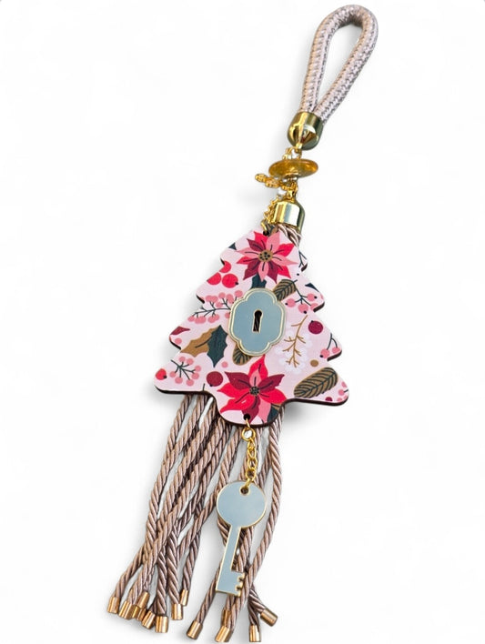 Χειροποίητο κρεμαστό γούρι δέντρο με κλειδί SSG98tr