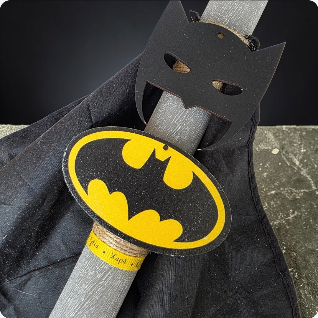 Χειροποίητη αρωματική λαμπάδα Batman SSL165