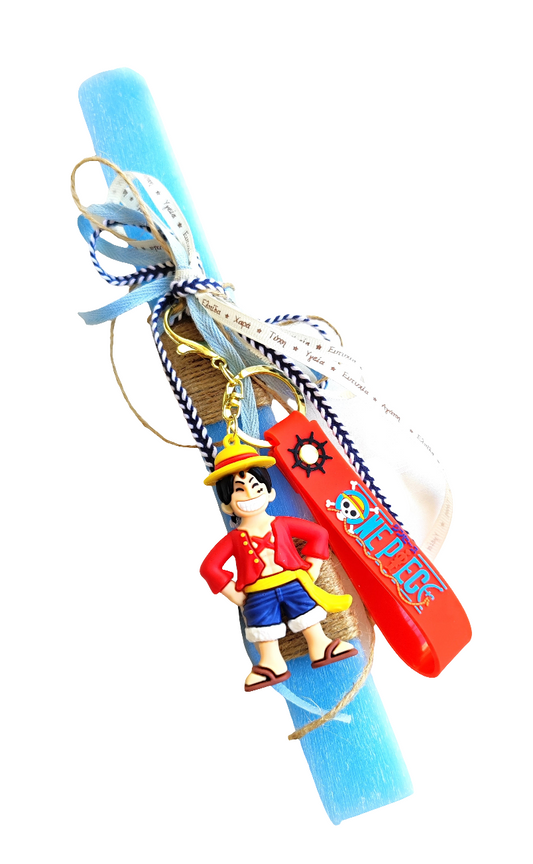Χειροποίητη αρωματική λαμπάδα με μπρελοκ LUFFY SSL82